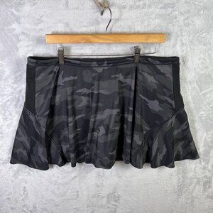 Athleta Black Camouflage Mini Skirt